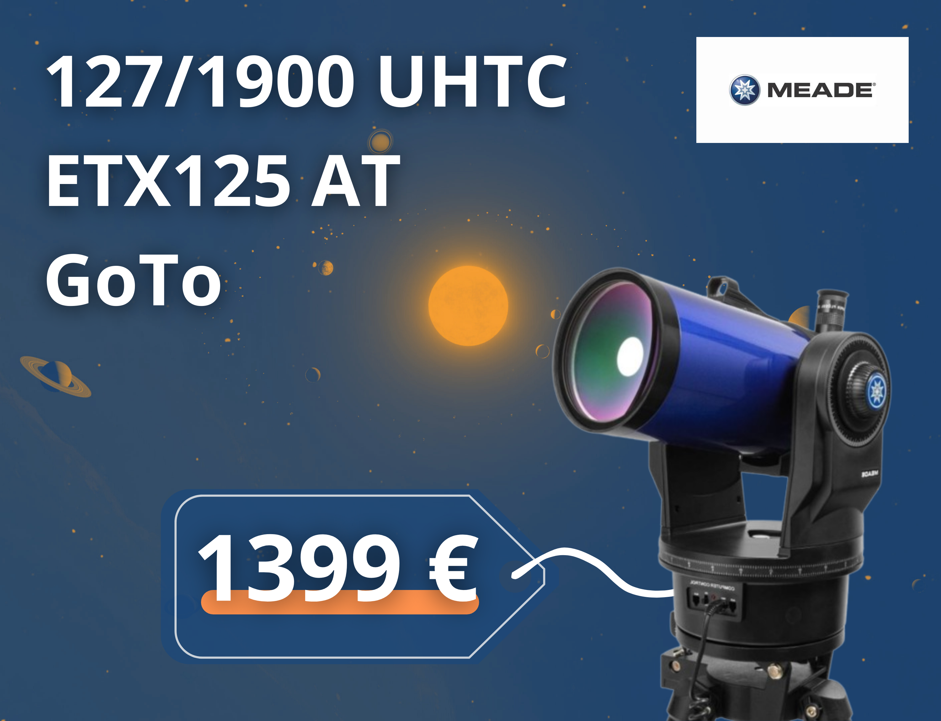 Bannière du télescope Meade 1271900 UHTC ETX125 AT GoTo