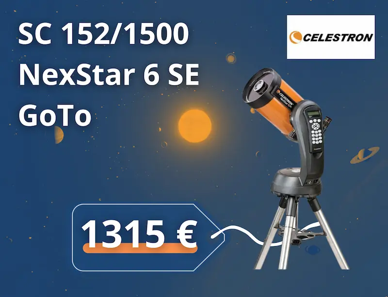 Télescope Schmidt-Cassegrain SC 1521500 NexStar 6 SE GoTo