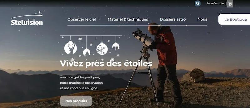 Image du site de Stelvision
