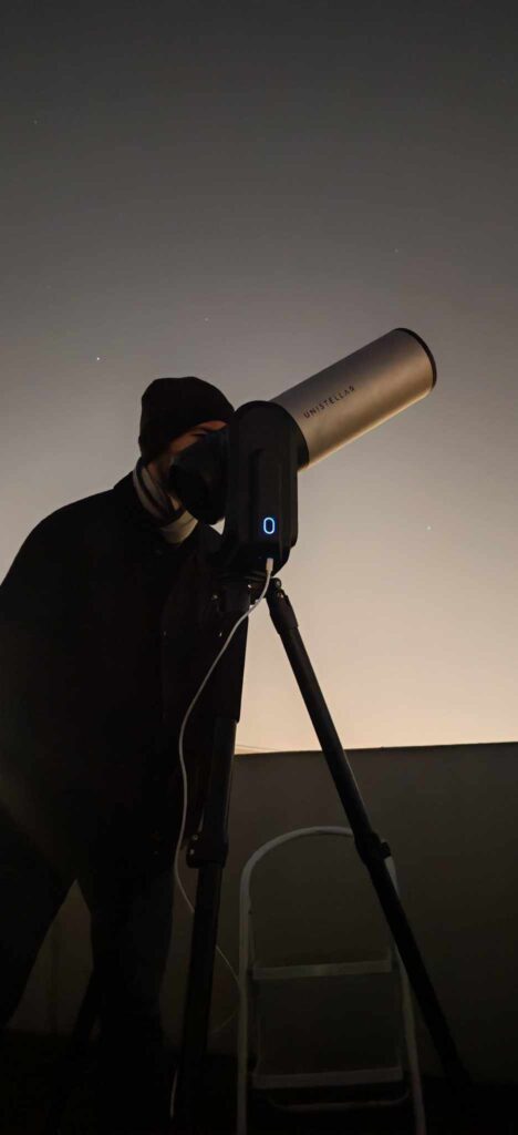Image de Thibault avec un unistellar