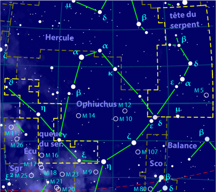 Map constellation du serpent
