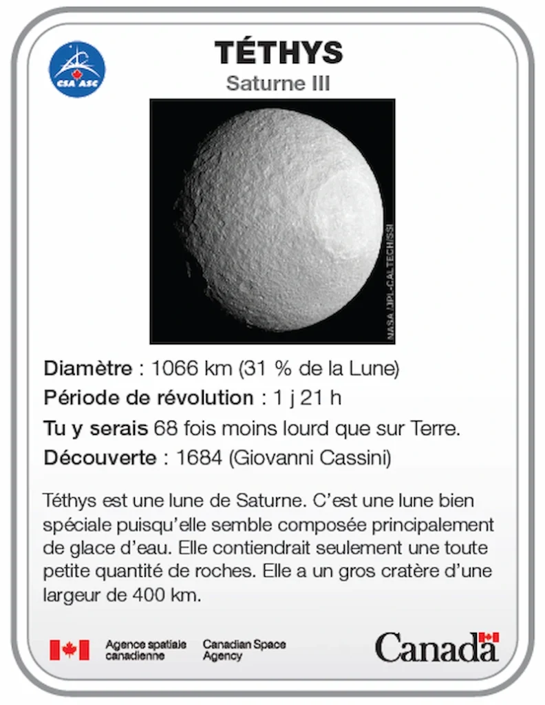 Carte d'identité lune Téthys