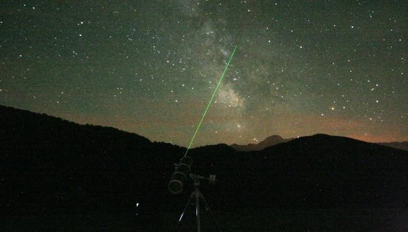 Image d'un laser de pointage utilisé dans la campagne