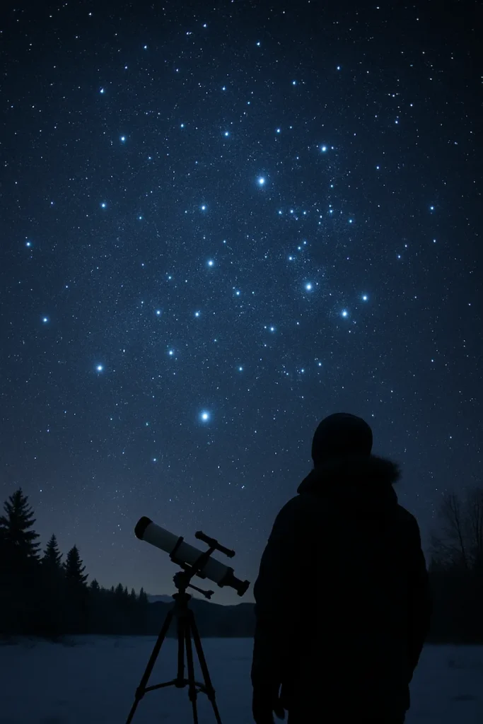 Observation du ciel nocturne en hiver
