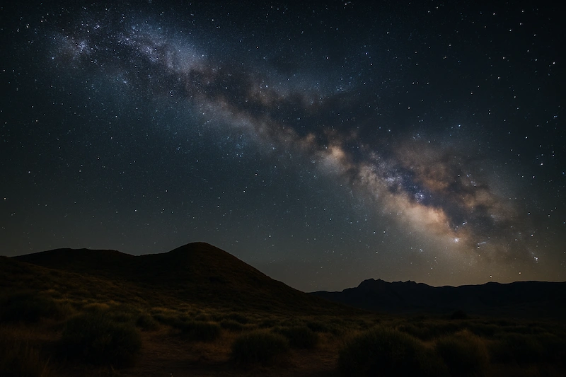 Photo de la voie lactée depuis la Terre