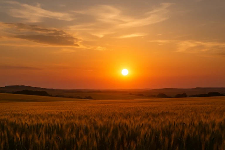 Photo du soleil lors du solstice d'été
