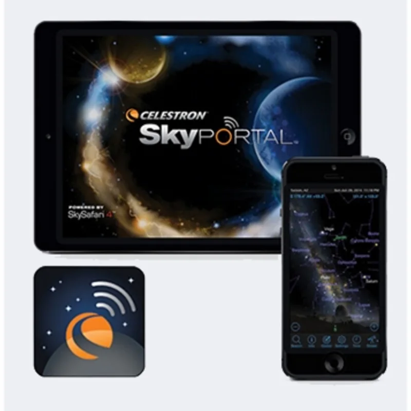 images connectés skyportal au celestron evolution